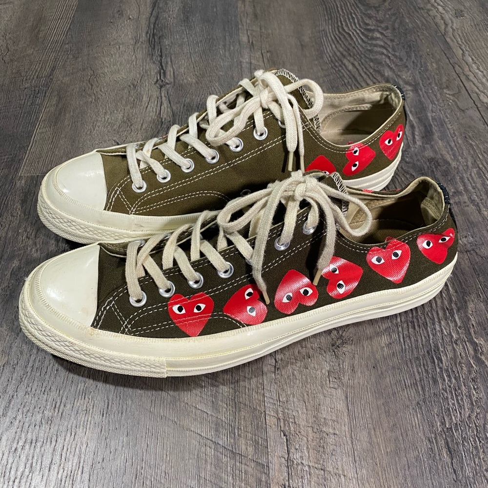 Comme Des Garcons x Converse Play Chuck 70 Low 'Multi Heart' Sneakers